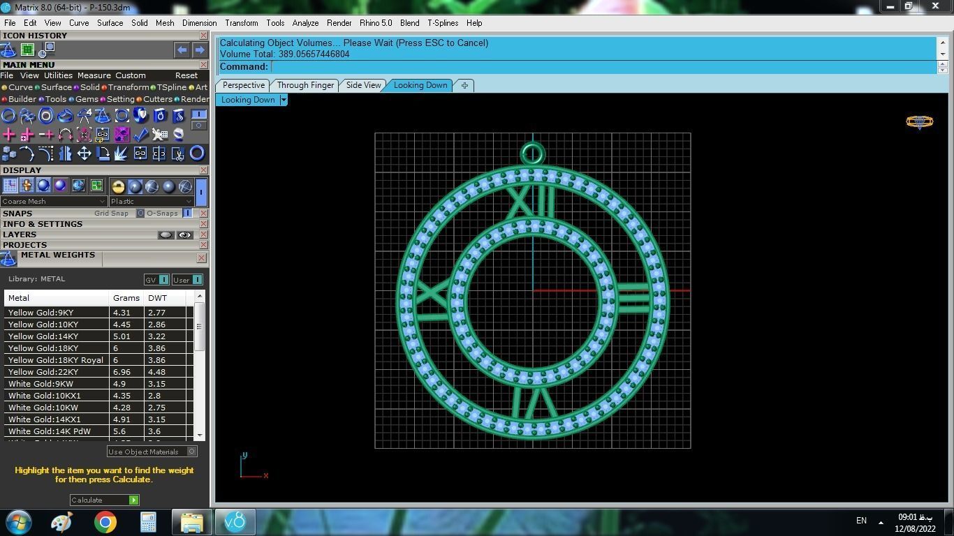 Clock Pendant 3D print model_6