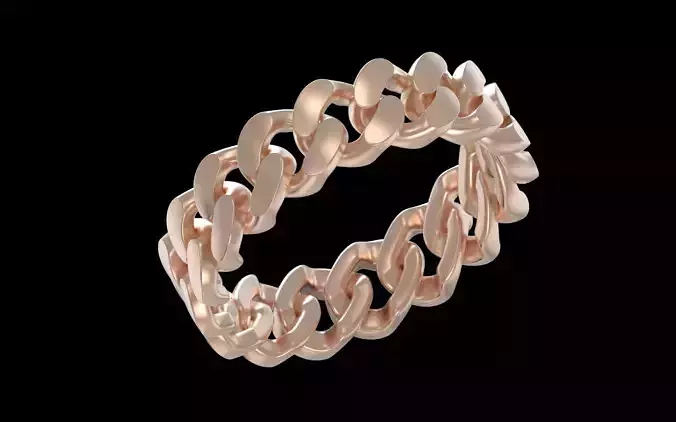 Cuban Link ring 3D print model