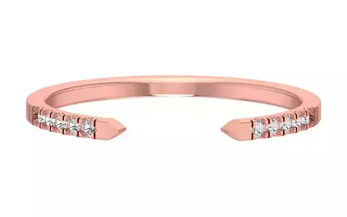 Solitaire Women Light Weight Band Ring