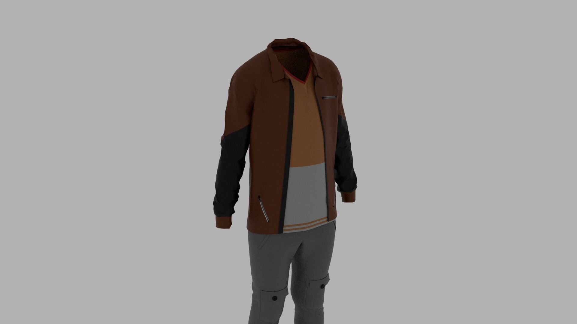 Children Clothing  Low-poly 3D model_4