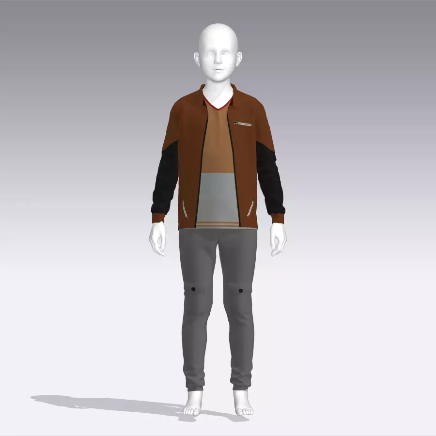 Children Clothing  Low-poly 3D model_0