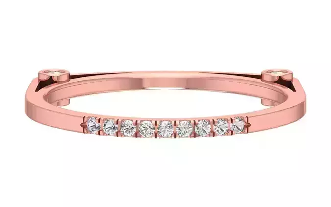 Solitaire Women Light Weight Band Ring