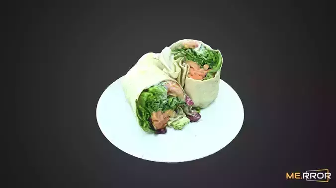 Salmon Salad Wrap 3D model