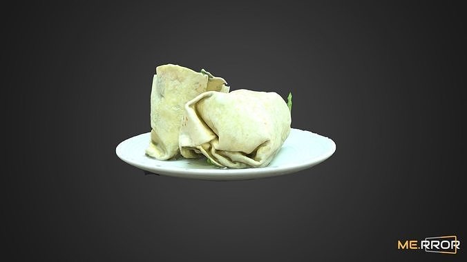 Salmon Salad Wrap 3D model 6
