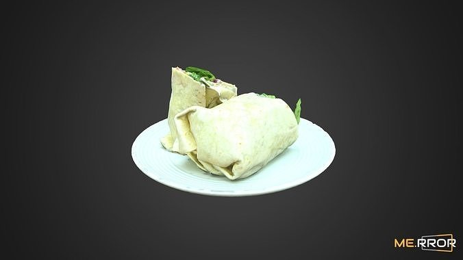 Salmon Salad Wrap 3D model 3