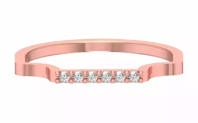 Solitaire Women Light Weight Band Ring