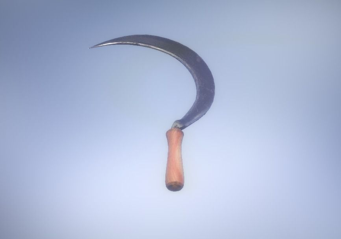 Low Poly Sickle Farming Tool Editorial License 3D model
