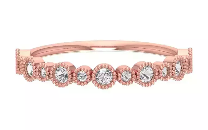 Solitaire Women Light Weight Band Ring