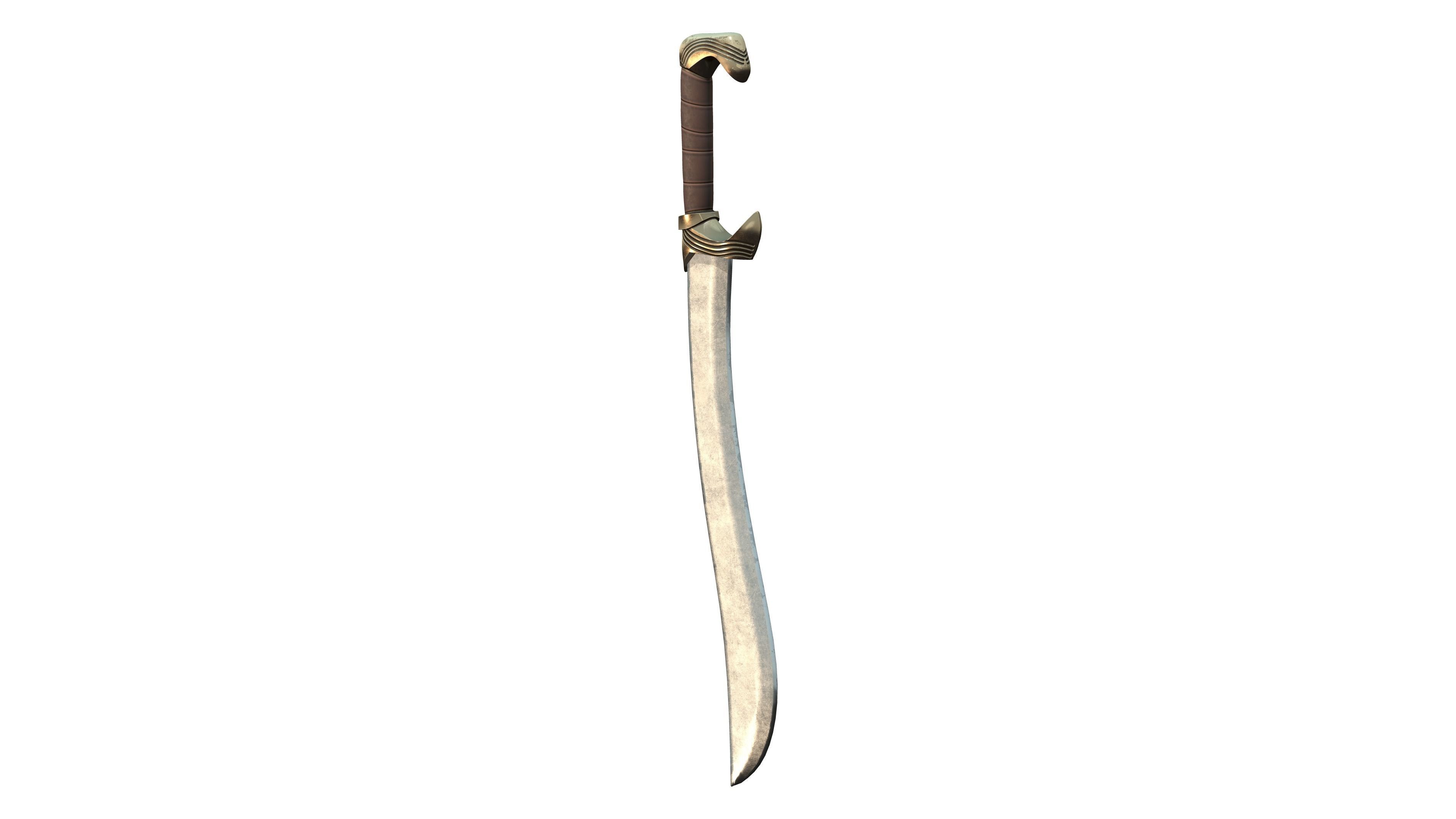 Spartan Xiphos Blade Sword Low-poly 3D model_3