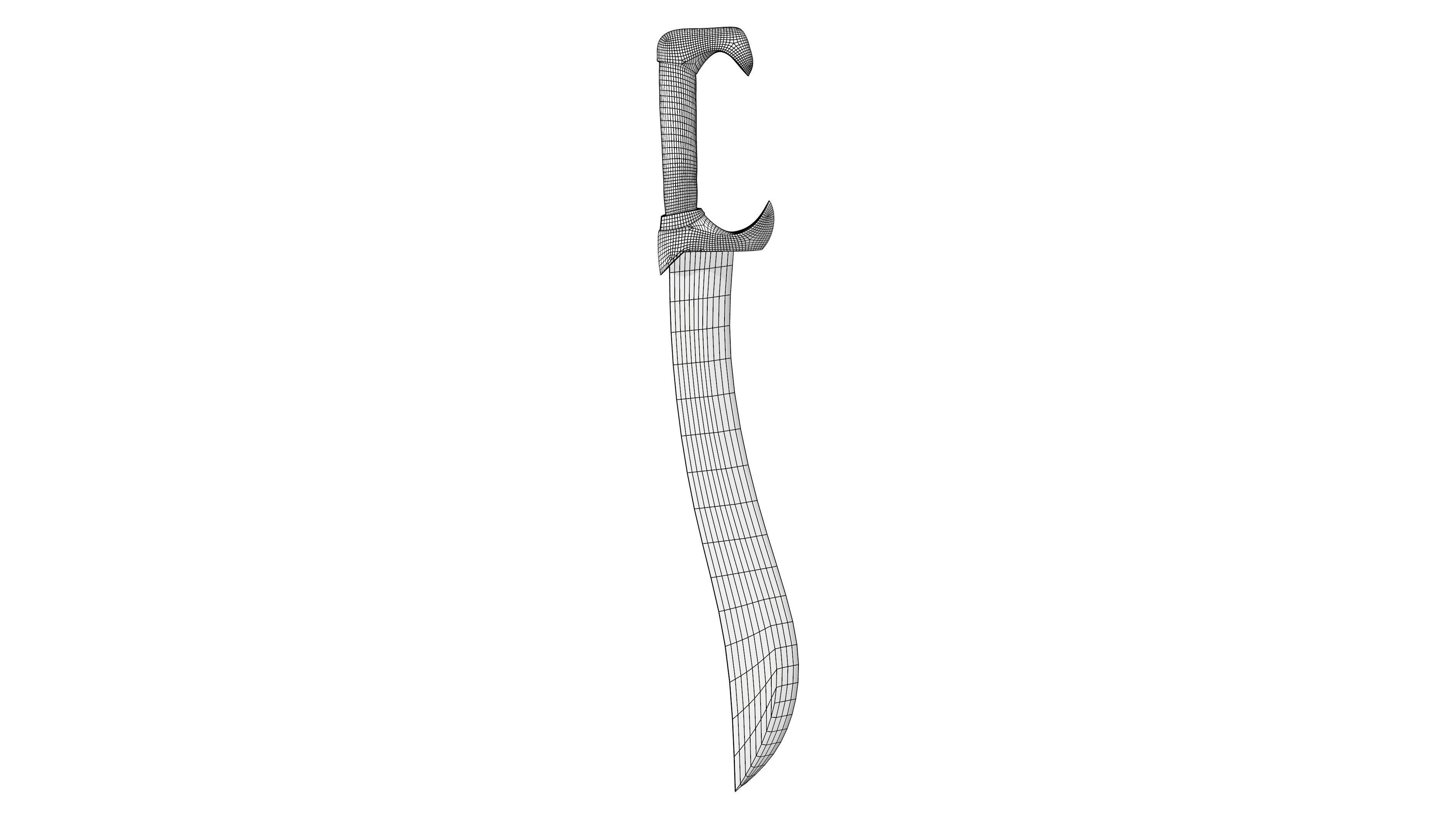 Spartan Xiphos Blade Sword Low-poly 3D model_6
