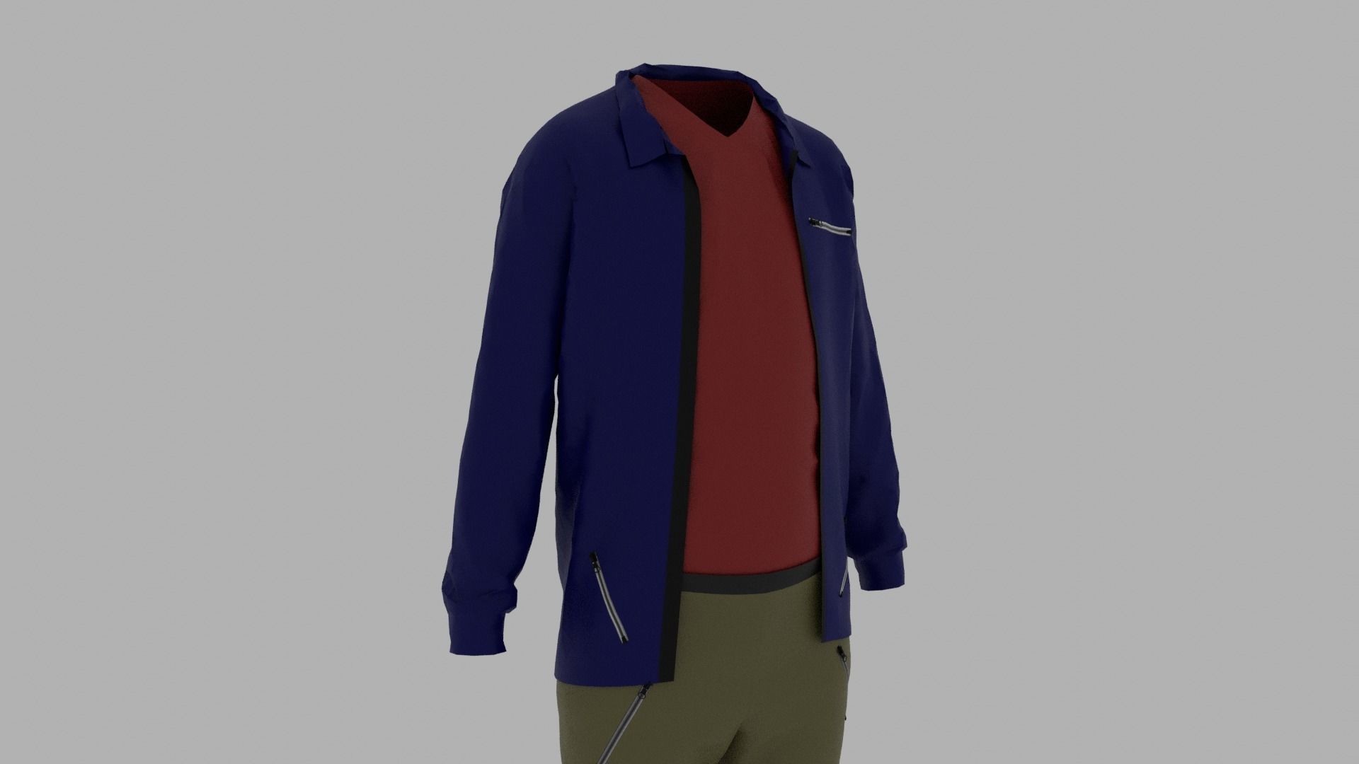 Children Kid Clothing  Low-poly 3D model_3