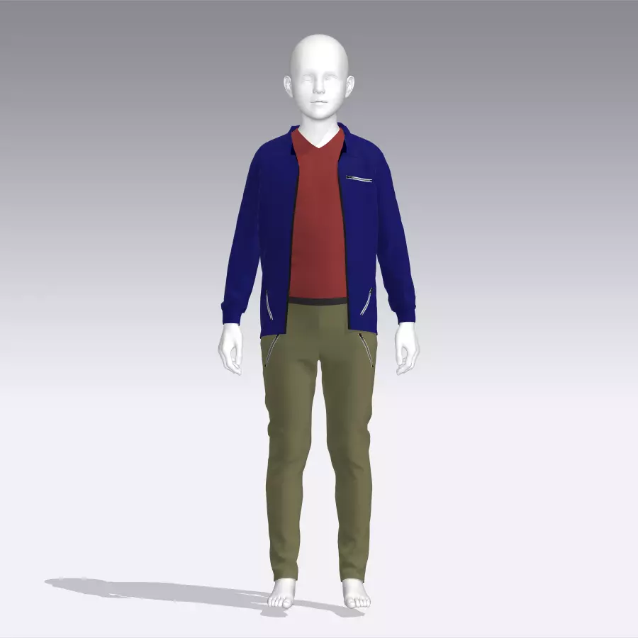 Children Kid Clothing  Low-poly 3D model_0