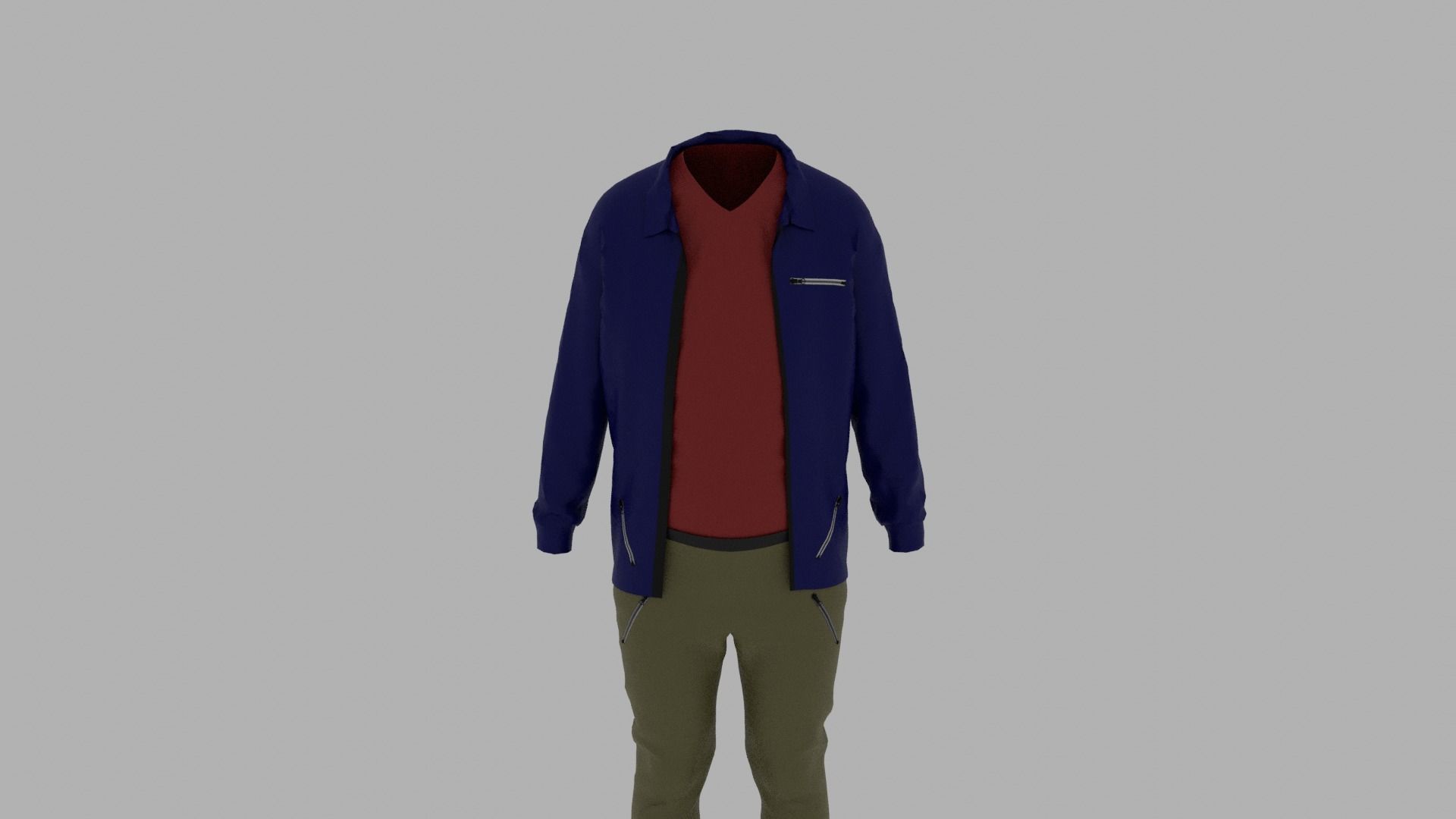 Children Kid Clothing  Low-poly 3D model_5