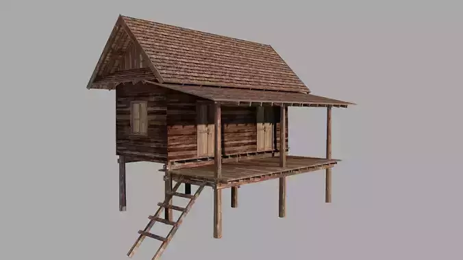 Ancient Thai wooden house