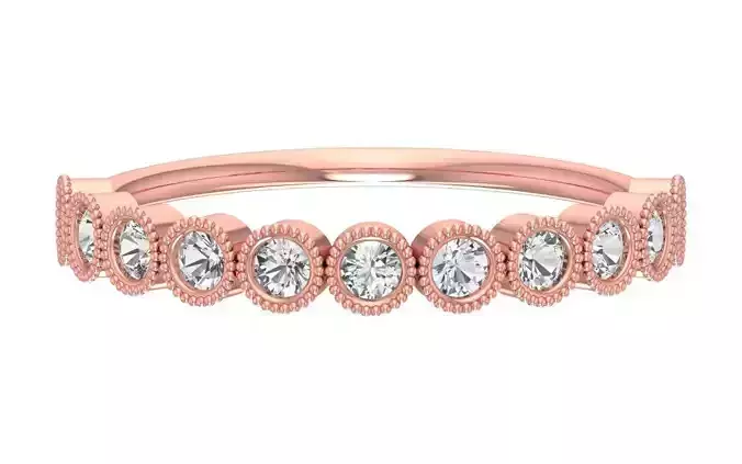 Solitaire Women Light Weight Band Ring