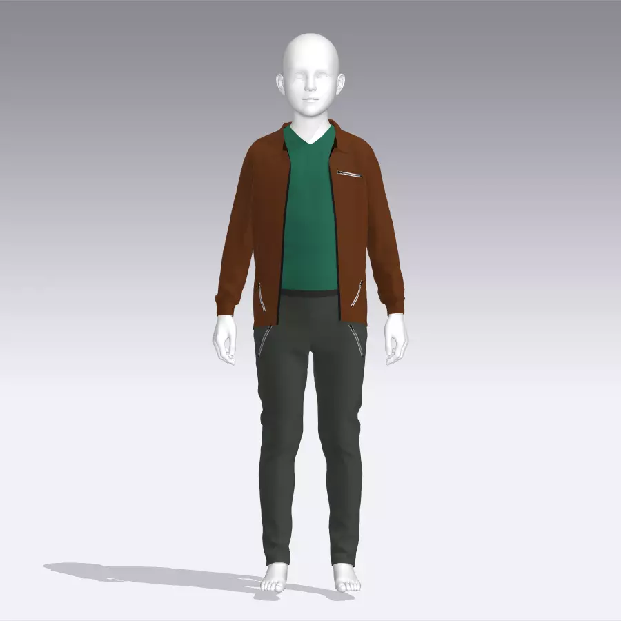 Children Kid Clothing  Low-poly 3D model_0