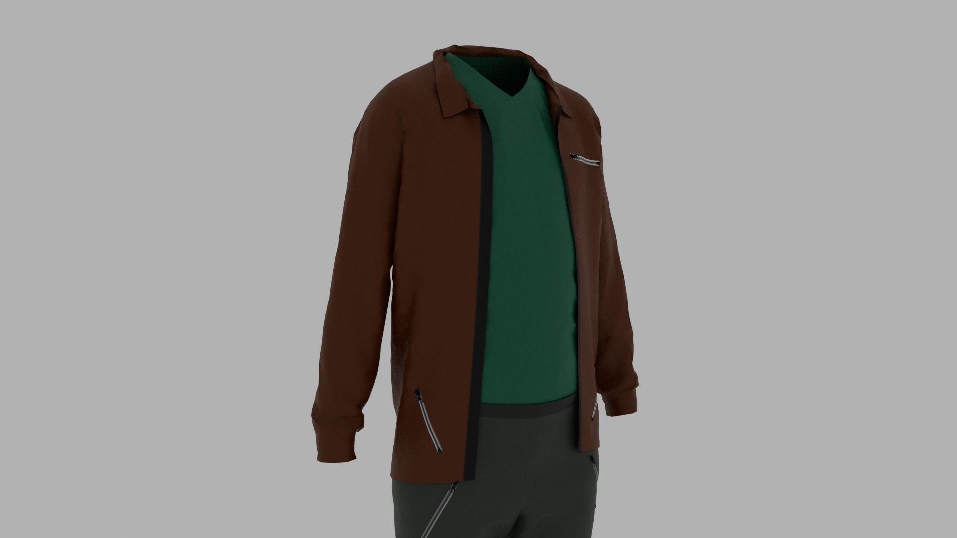 Children Kid Clothing  Low-poly 3D model_3