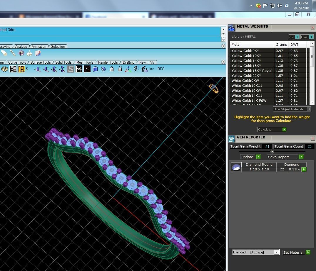 Solitaire Women Light Weight Band Ring 3D print model_4