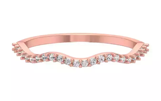 Solitaire Women Light Weight Band Ring