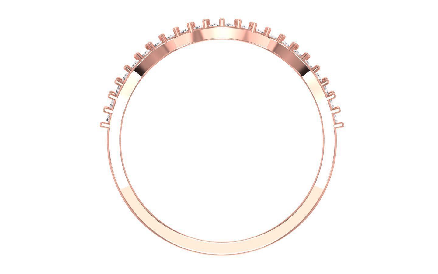 Solitaire Women Light Weight Band Ring 3D print model_2