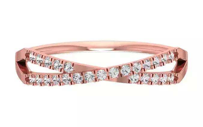 Solitaire Women Light Weight Band Ring