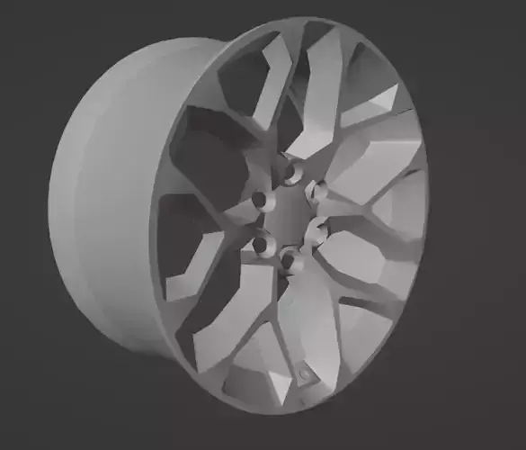 Snowflake Wheel Replicate 20 inch Free 3D model