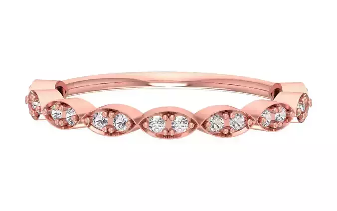 Solitaire Women Light Weight Band Ring