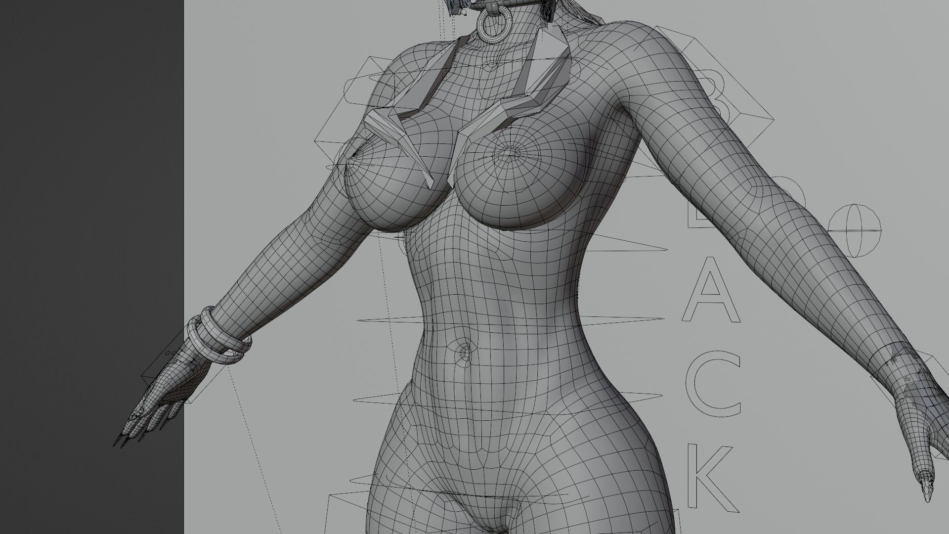 Black Cat or Robber Realistic Female I Low Poly I UE Game Ready Low-poly 3D model_13