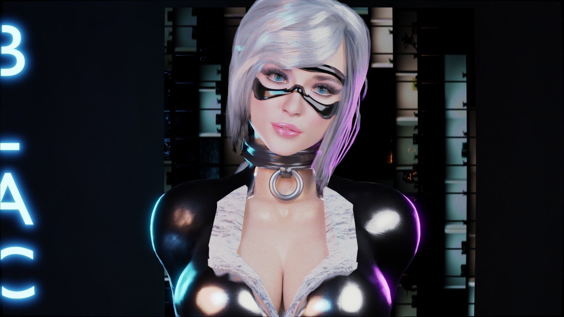 Black Cat or Robber Realistic Female I Low Poly I UE Game Ready Low-poly 3D model_16