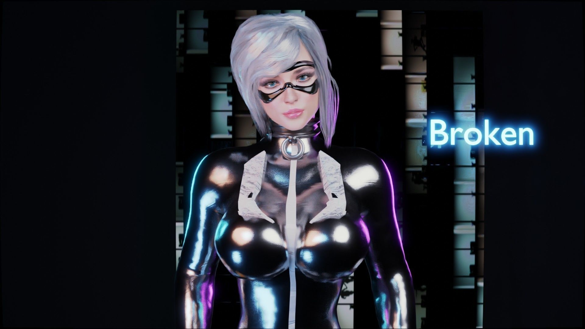 Black Cat or Robber Realistic Female I Low Poly I UE Game Ready Low-poly 3D model_14