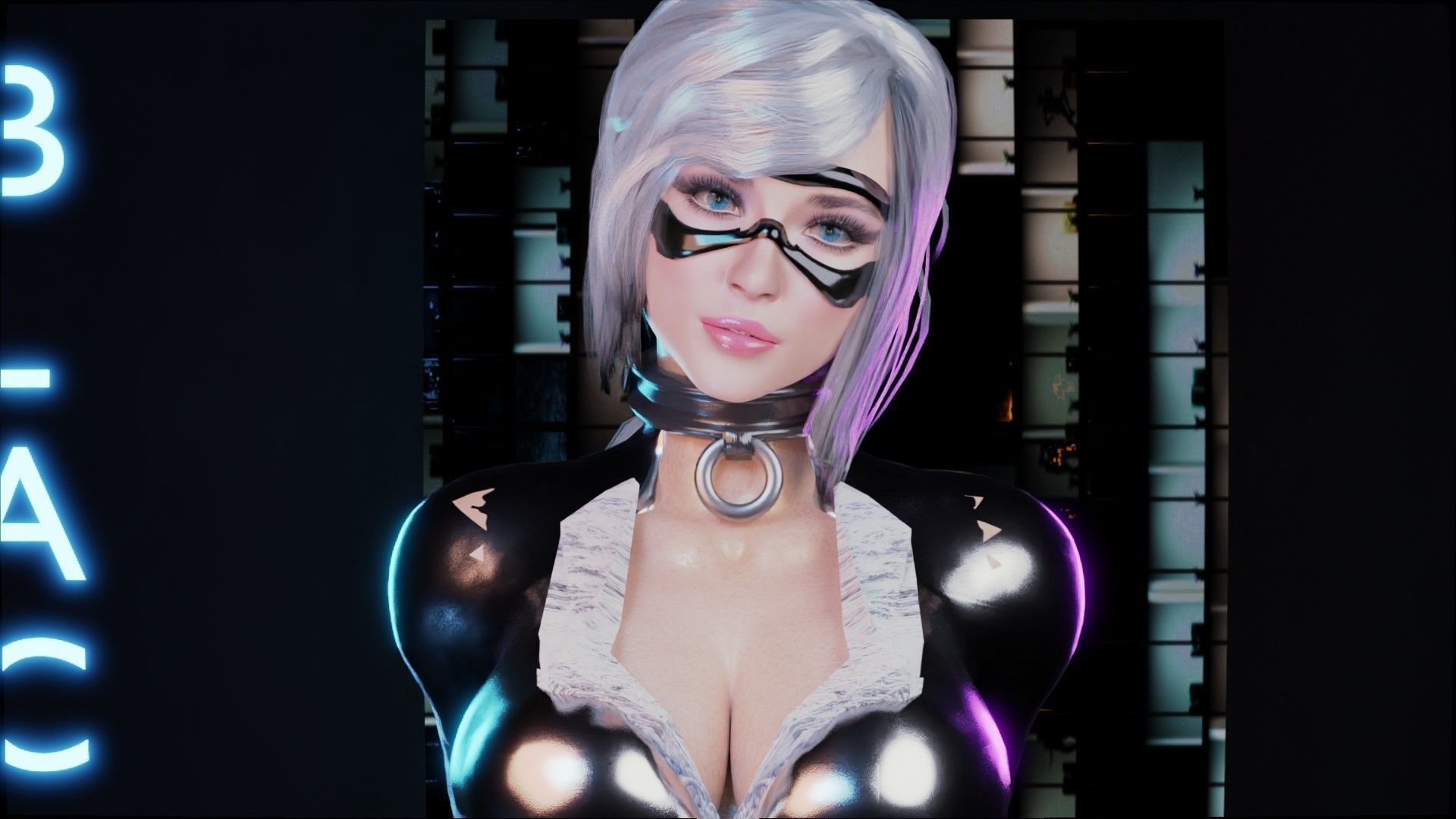 Black Cat or Robber Realistic Female I Low Poly I UE Game Ready Low-poly 3D model_7