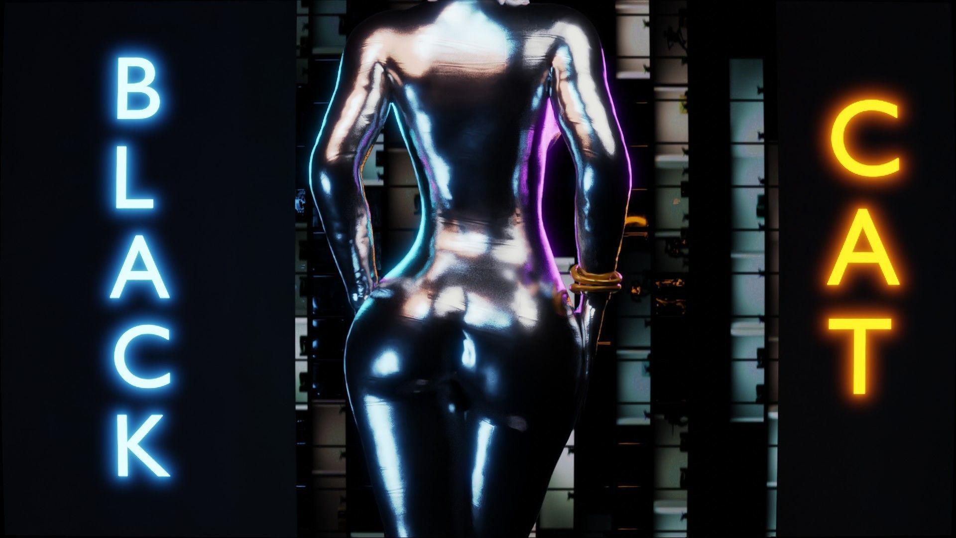 Black Cat or Robber Realistic Female I Low Poly I UE Game Ready Low-poly 3D model_5