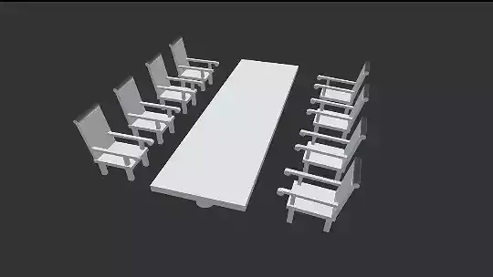 dining table 3d modal 