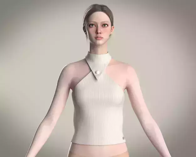 Girls twist front knitted top