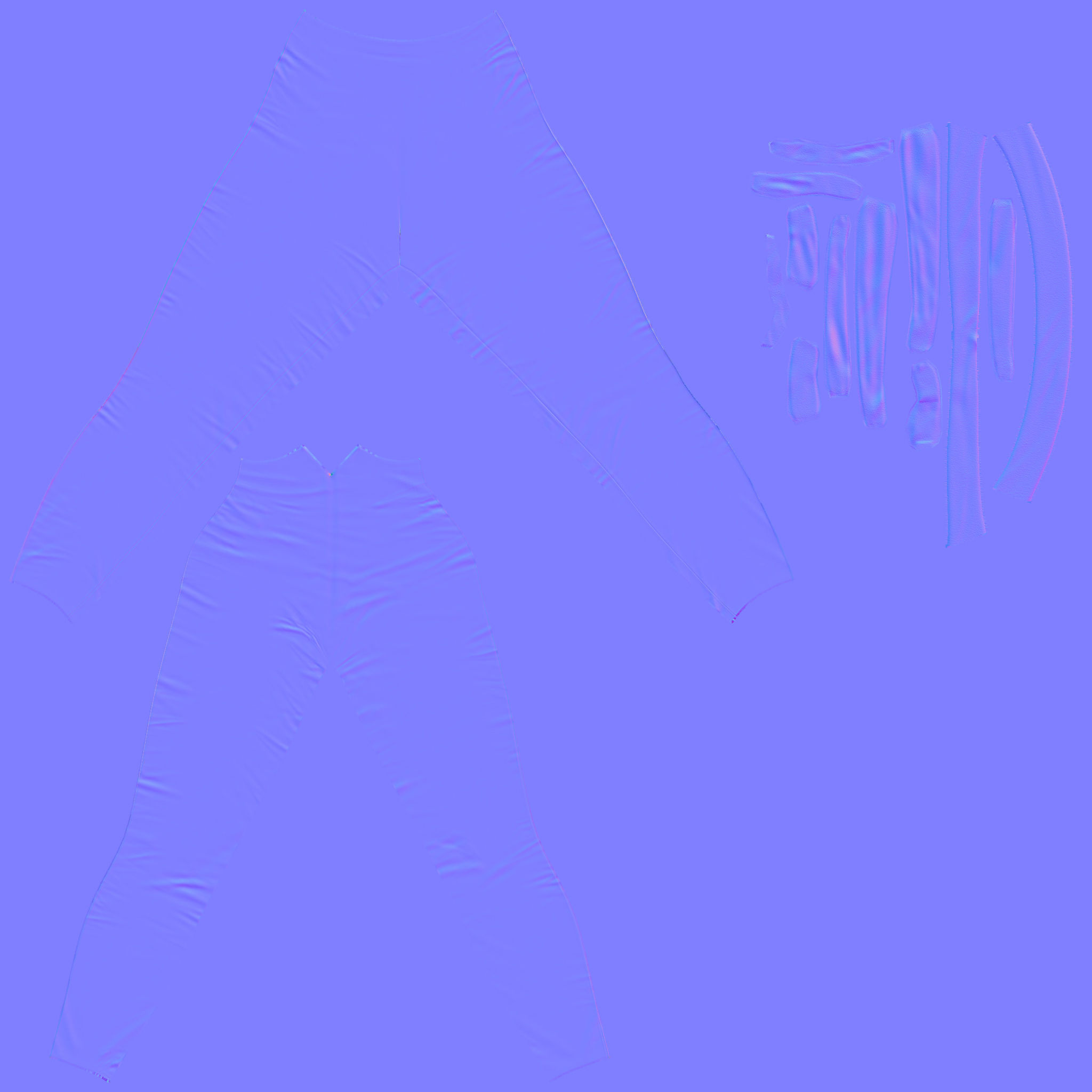 Female White High Waist Pants With Bow Tie Belt Low-poly 3D model_10