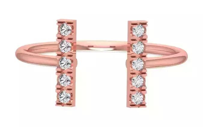 Solitaire Women Light Weight Band Ring