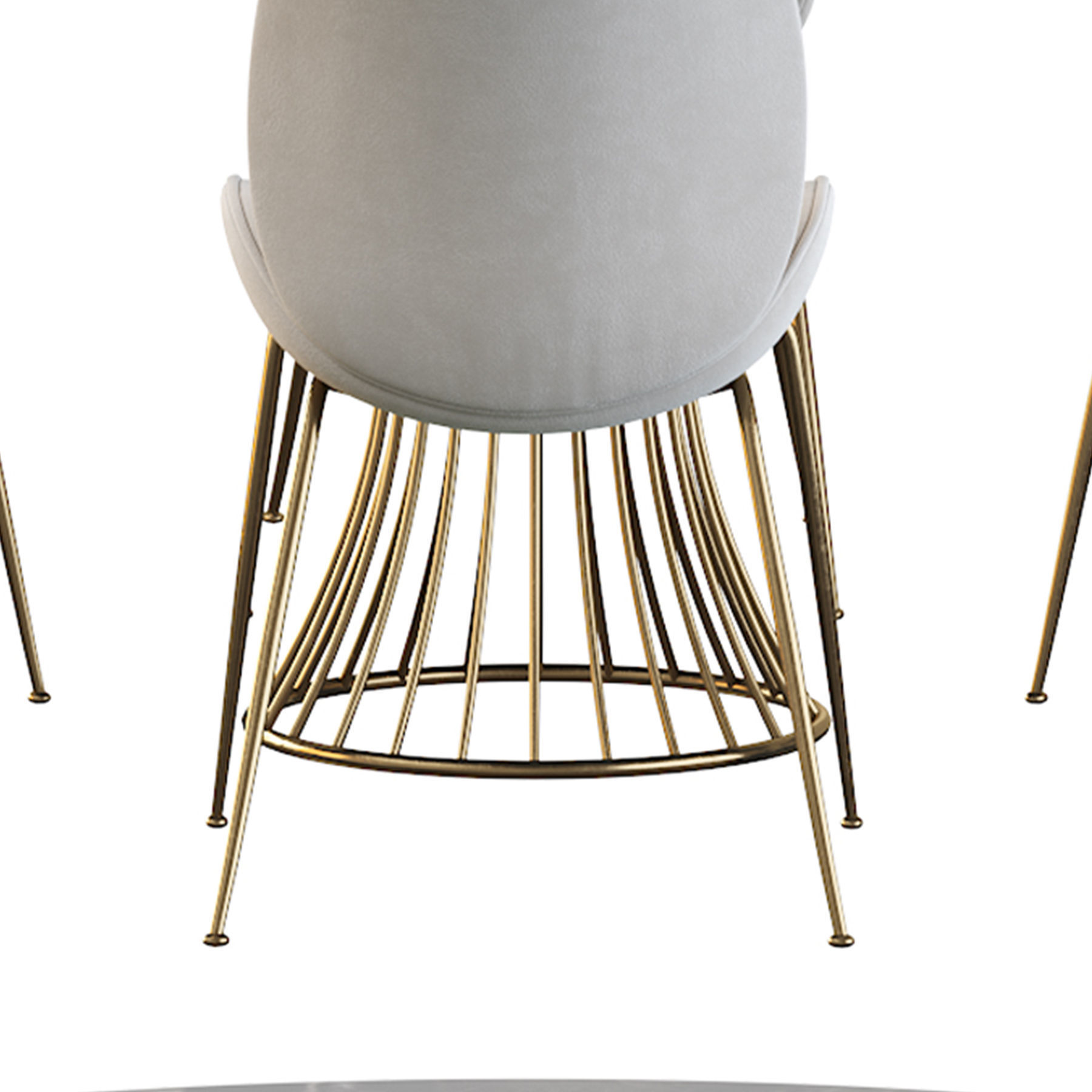 Astor Upholstered Dining Chair and table 3D model_11