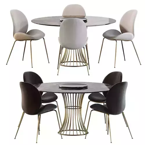 Astor Upholstered Dining Chair and table