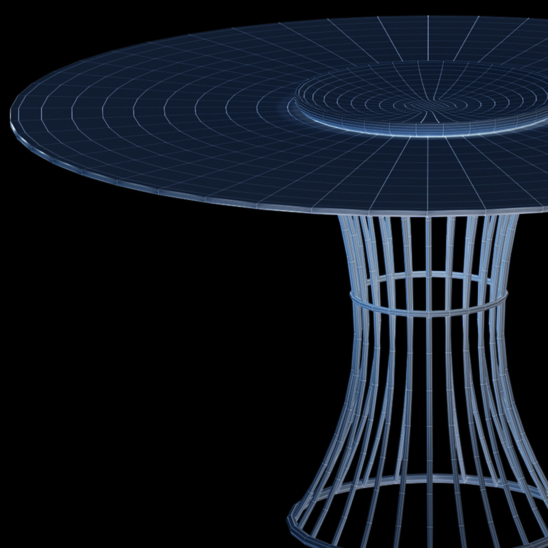 Astor Upholstered Dining Chair and table 3D model_20