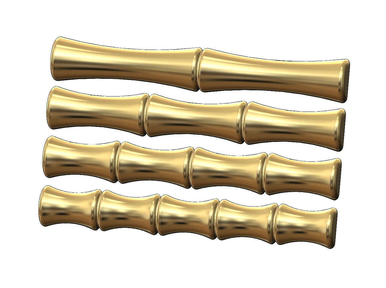 Bamboo strips onlay cornices and friezes relief 3D print model_14