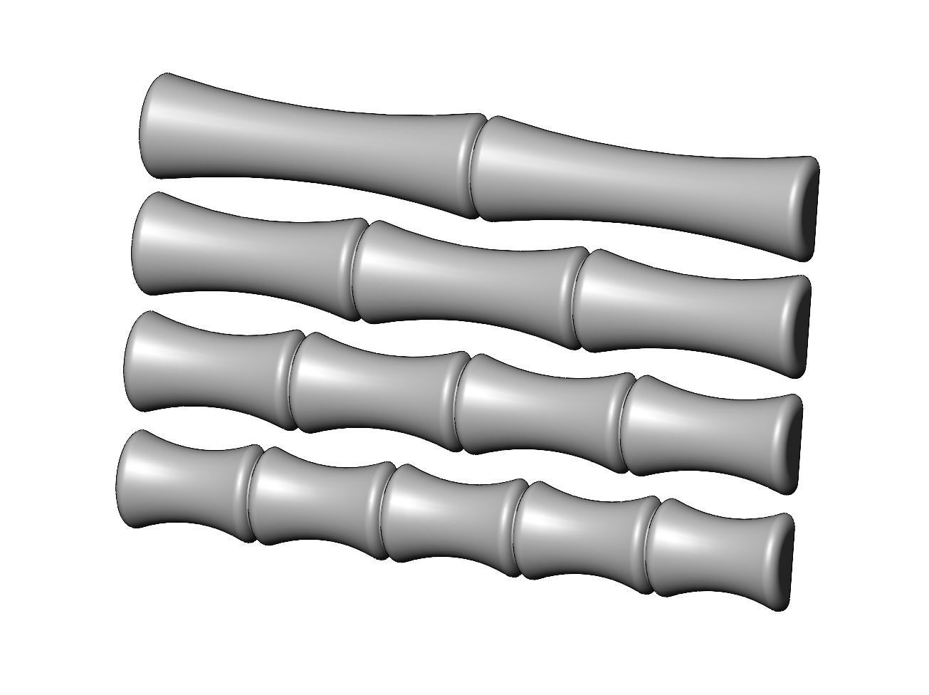 Bamboo strips onlay cornices and friezes relief 3D print model_13