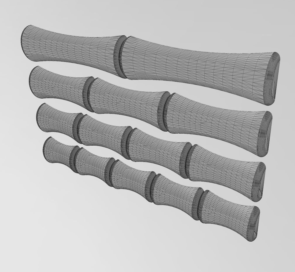 Bamboo strips onlay cornices and friezes relief 3D print model_10