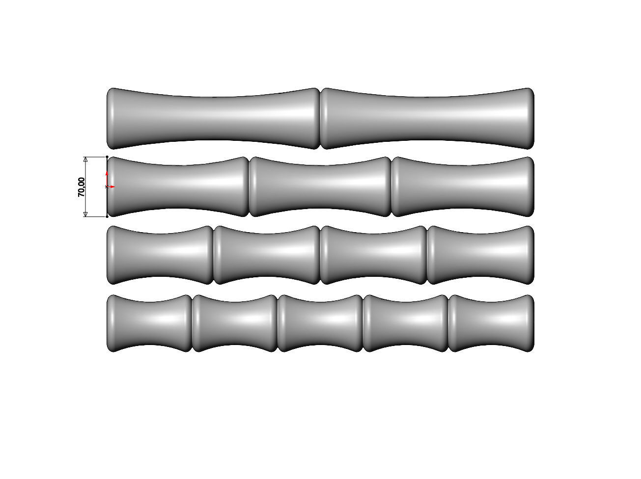 Bamboo strips onlay cornices and friezes relief 3D print model_7