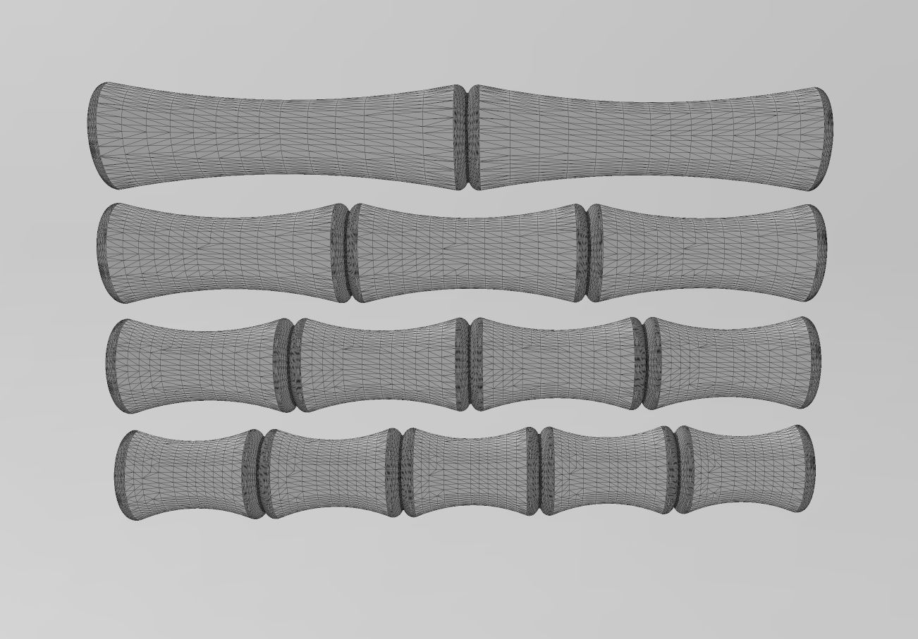 Bamboo strips onlay cornices and friezes relief 3D print model_11