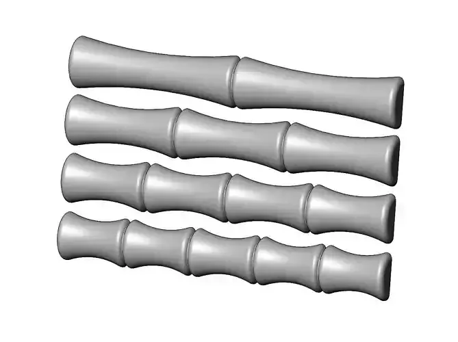 Bamboo strips onlay cornices and friezes relief 