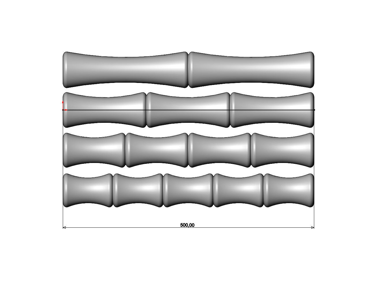 Bamboo strips onlay cornices and friezes relief 3D print model_6