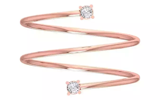 Solitaire Women Light Weight Band Ring