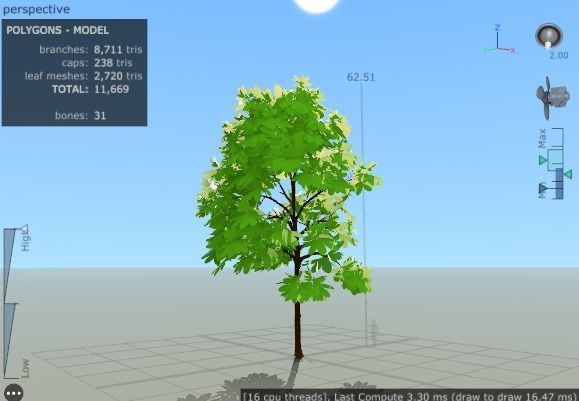 Tree Stylized Unity Unreal Game ready Low-poly 3D model_2