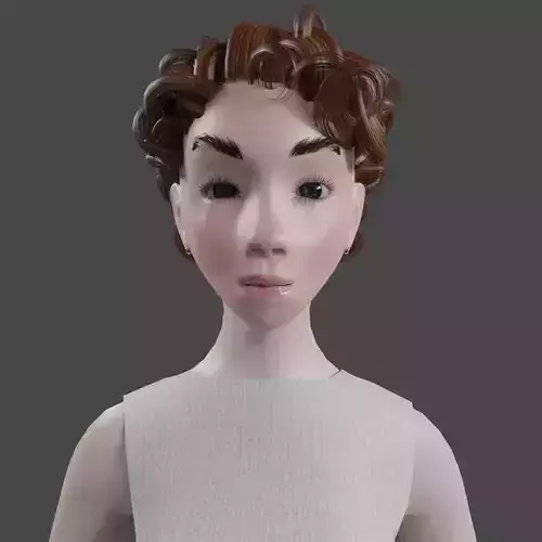 Dolly Girl Low-poly 3D model