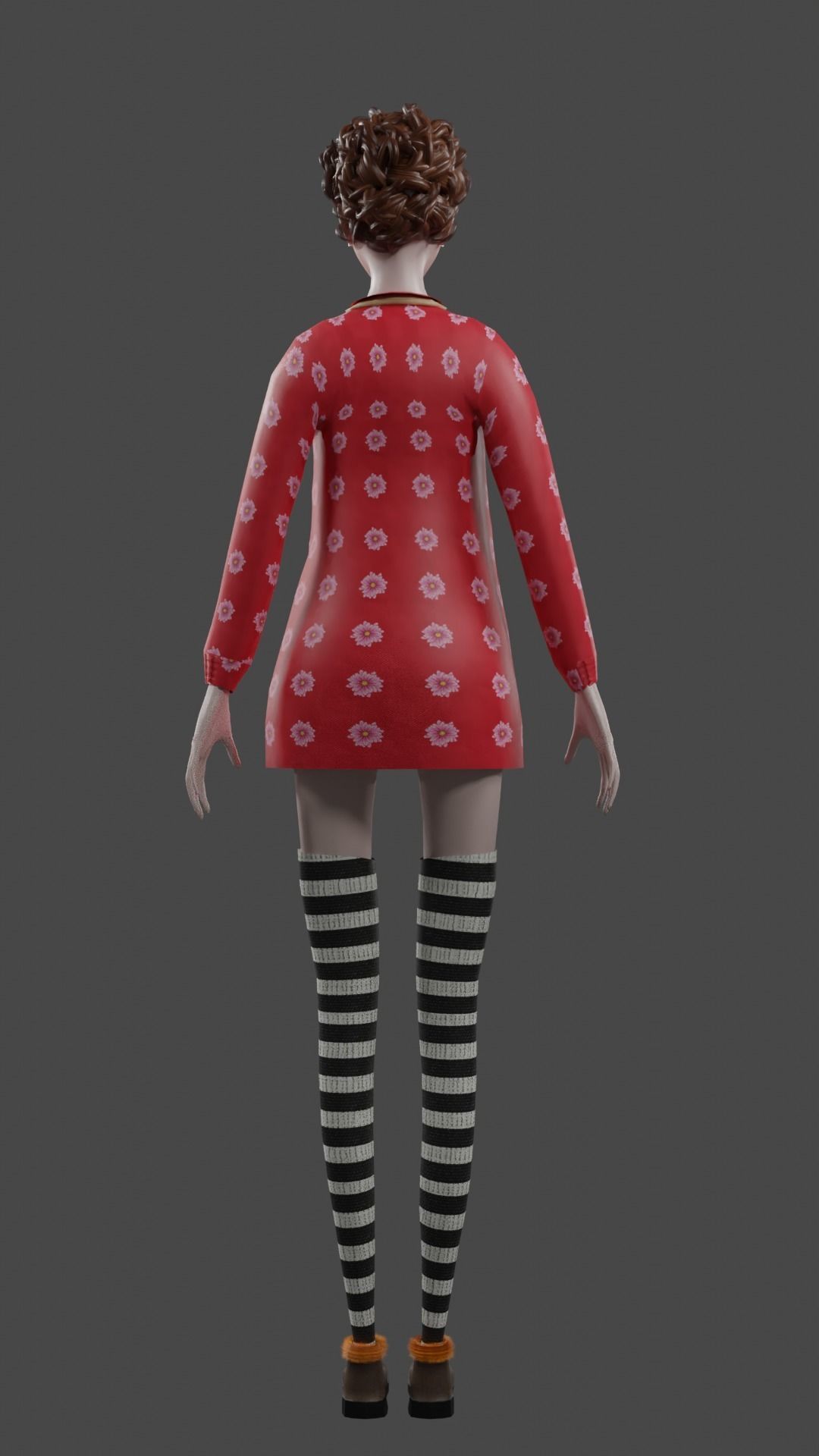 Dolly Girl Low-poly 3D model_4